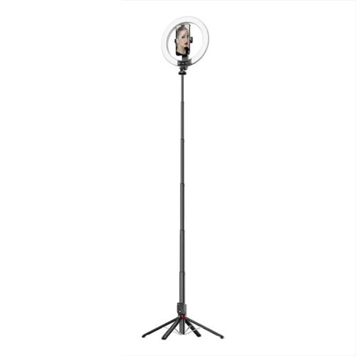 Селфи стик с трипод Blavec Selfie Stick Ring Lamp P-50 tripod + remote control, 25 cm +2,3m, черен