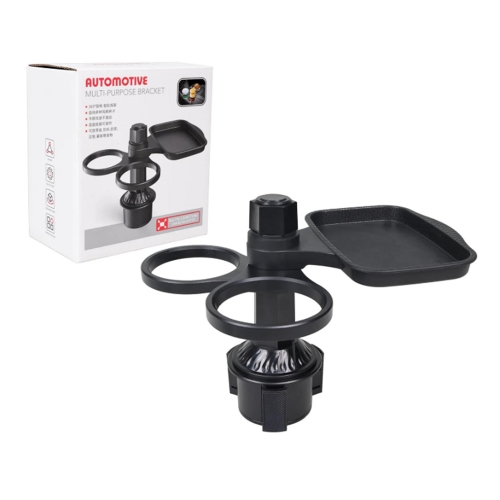 Стойка за кола CZ-94200, 3в1, cupholder/бар, черен